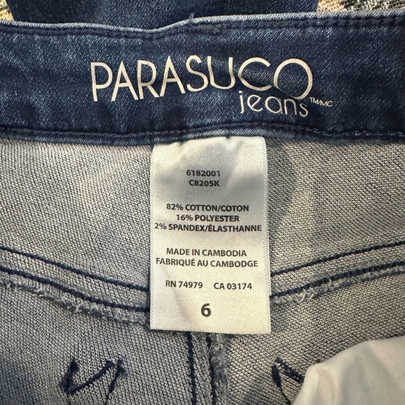 Parasuco dark wash  blue jeans Size 6 - Picture 3 of 3